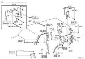 Lower Right B-Pillar Trim 62413-60041 for Toyota Land Cruiser