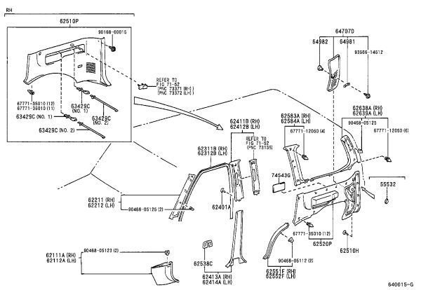 Snap fastener 90467-05021 for Toyota Land Cruiser Prado