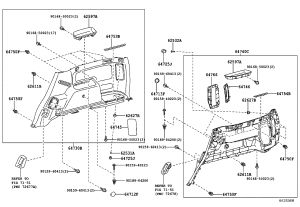 Trunk 2 Decorative Hook 64725-60020 for Toyota 4RUNNER