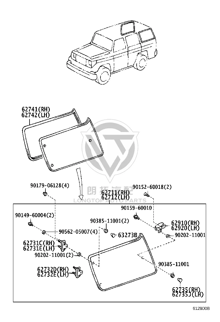 Nut 90179-06128 for Toyota Celica