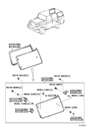Nut 90179-06128 for Toyota Celica