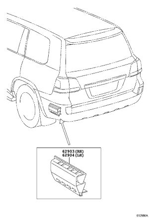 Rear Bumper Air Outlet Left 62904-60061 for Toyota Land Cruiser