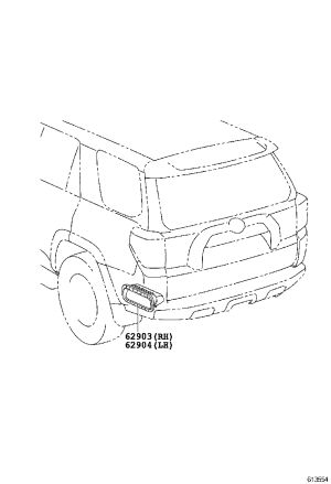 Rear Bumper Air Outlet 62903-60102 for Toyota 4RUNNER