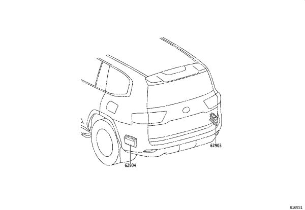 Rear Bumper Vent 62903-60130 for Toyota Land Cruiser