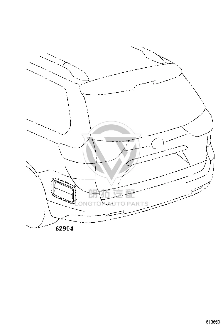 Rear Bumper Vent Left 62904-08010 for Toyota Sienna