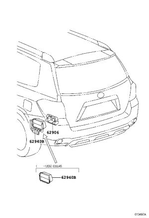 Rear Bumper Air Outlet 62904-48030 for Toyota Highlander