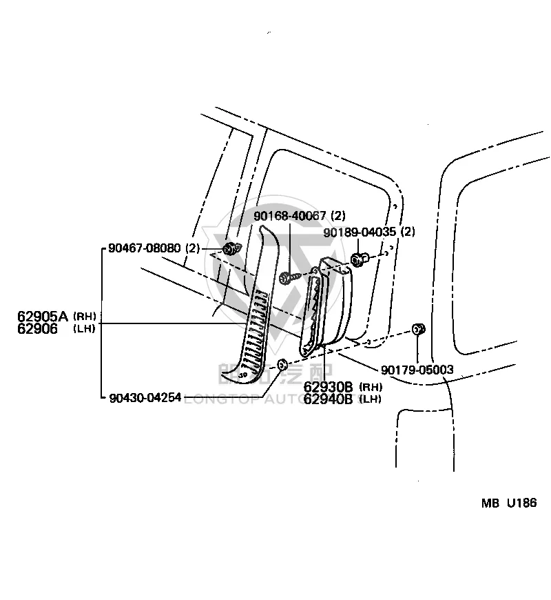 Rear Bumper Air Outlet 62906-60020 for Toyota Land Cruiser