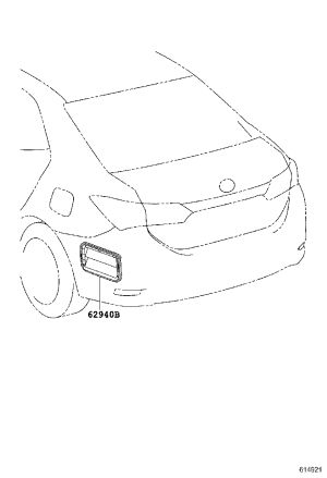 Rear Bumper Air Vent Left 62940-02161 for Toyota Corolla