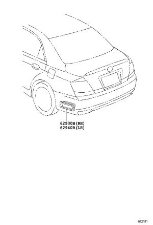 Rear Bumper Air Vent Left 62940-0P010 for Toyota Crown