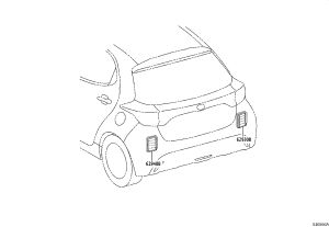 Rear Bumper Air Vent 62940-12200 for Toyota Alphard