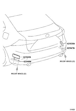 Rear Bumper Air Outlet 62940-30150 for Toyota MARK X