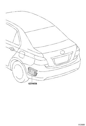 Rear Bumper Air Vent Left 62940-33050 for Toyota WISH