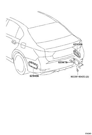 Rear Bumper Air Vent Left 62940-74020 for Toyota IQ