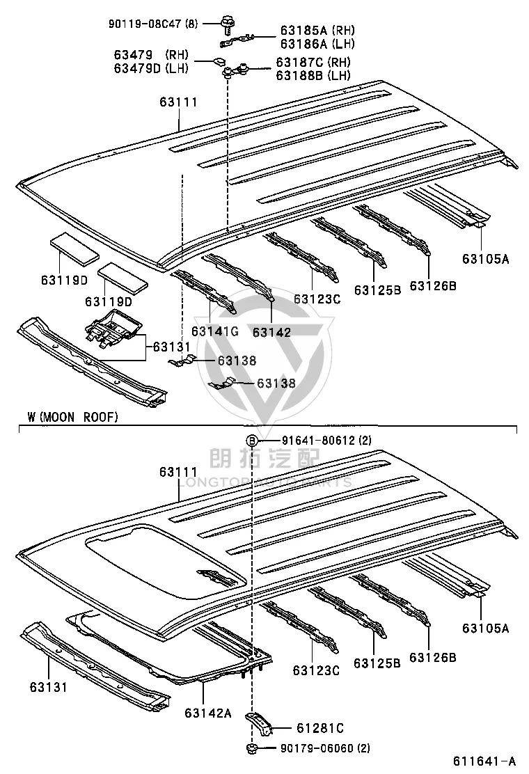 Roof Rack 63142-60901 for Toyota 4RUNNER