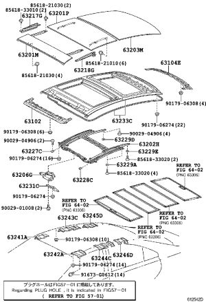 Sliding Sunroof 63201-33131 for Lexus ES240