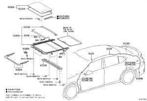 Sliding Sunroof 63201-33390 for Lexus ES