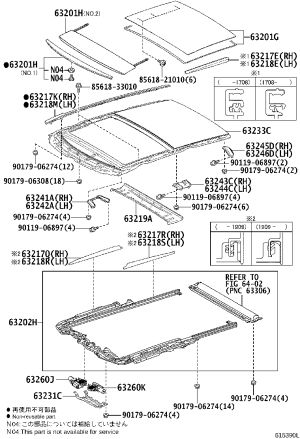 Roof Frame 63202-48092 for Lexus RX Series