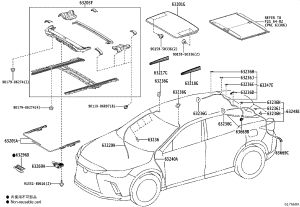 Skylight Glass 63201-48300 for Lexus RX Series