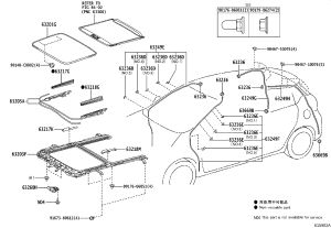 Left Sliding Sunroof Trim 63217-30100 for Toyota Yaris