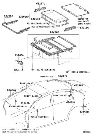 Sunroof Drain Hose 63220-0N010 for Toyota Crown
