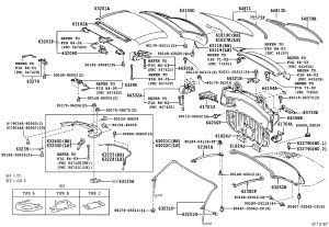 Removable Sunroof Rear Sealing Strip 63252-24030 for Lexus SC430