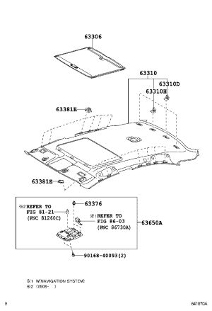 Sunroof Sunshade 63306-33141 for Lexus ES