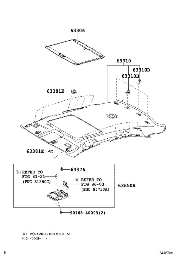 Sunroof Sunshade 63306-33131 for Lexus ES