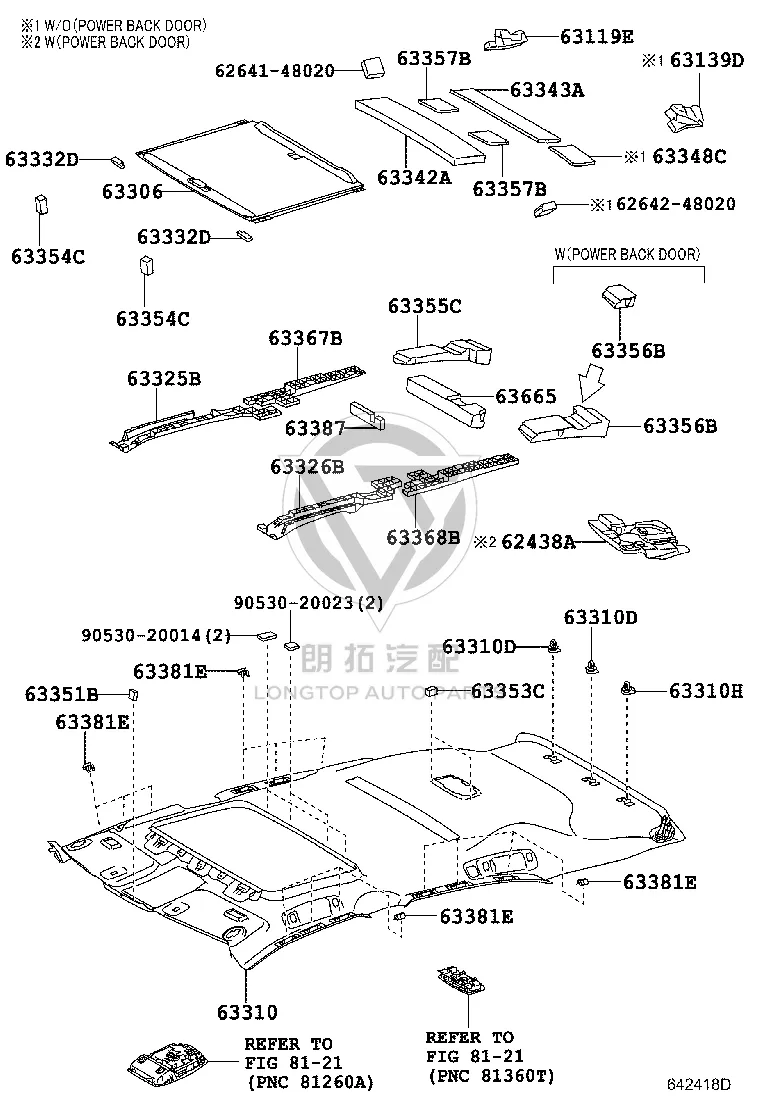 Sunroof Sunshade 63306-48130 for Lexus RX