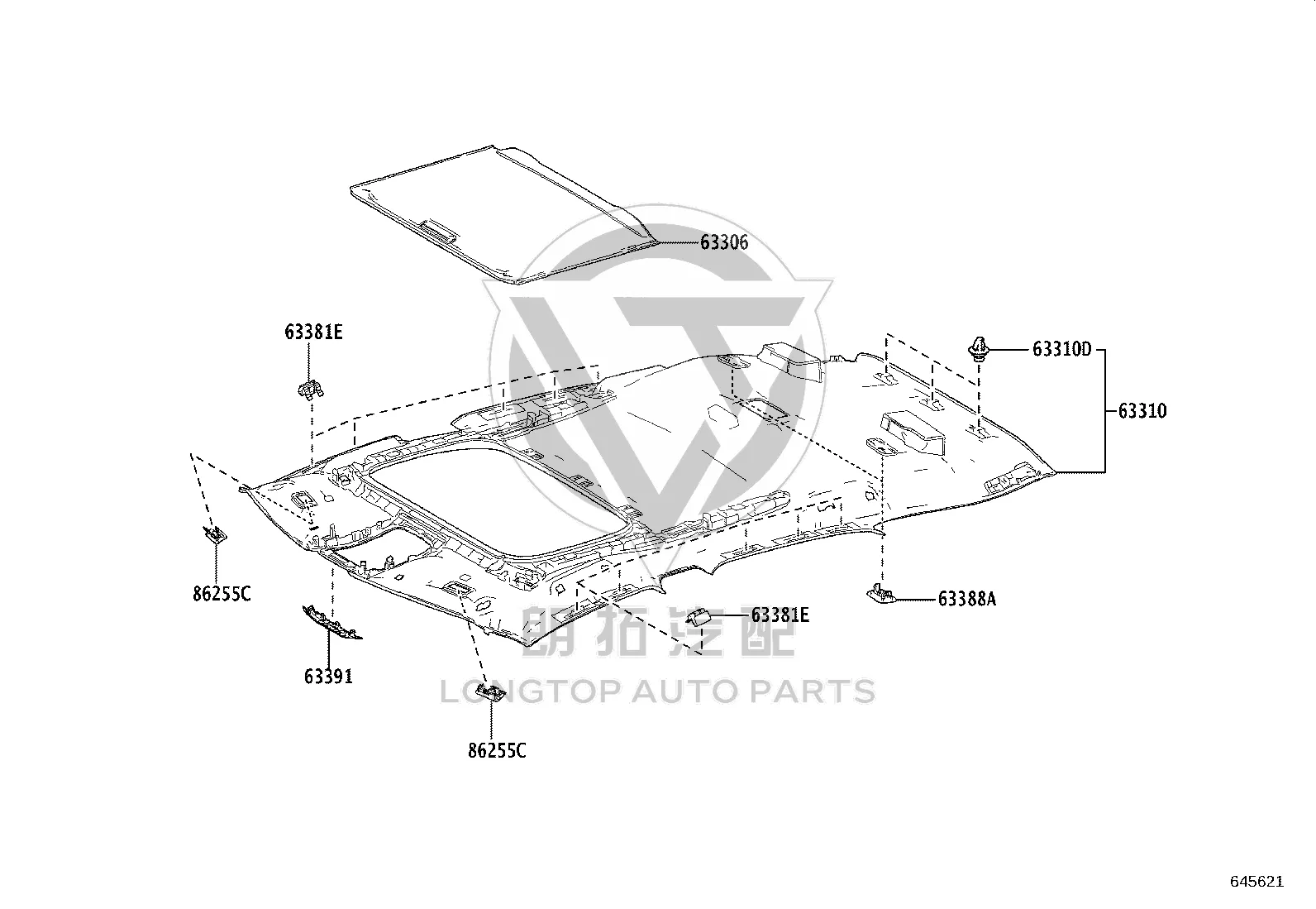Sunroof Sunshade 63306-48240C0 for Lexus RX