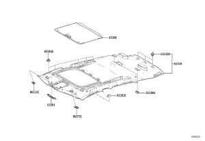 Sunroof Sunshade 63306-48240C0 for Lexus RX