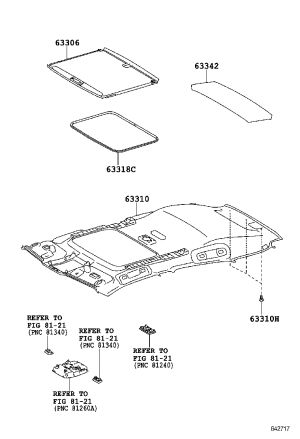 Sunroof Sunshade 63306-76010C1 for Lexus CT200H