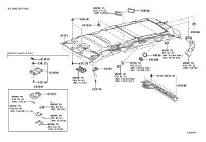 Roof Console 63650-08431 for Toyota Sienna