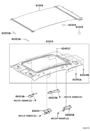 Roof Lining 63310-78210-A0 for Lexus NX Series