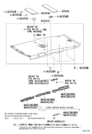 Roof Lining 63311-35420 for Toyota FJ Cruiser