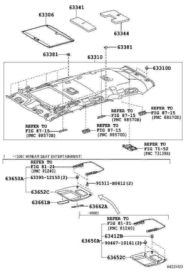 Roof Lining 63311-60710 for Lexus LX570