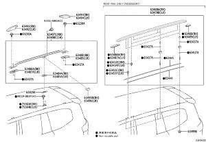 Roof Rack Left 63470-WY011 for Toyota Land Cruiser