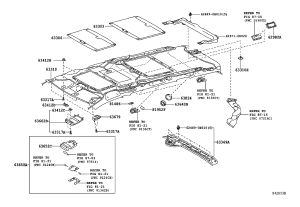 Air Vent Register Assembly 63614-08010 for Toyota Sienna
