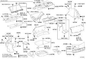 Left Spare Tire Cover Bracket 64779-53201 for Lexus IS
