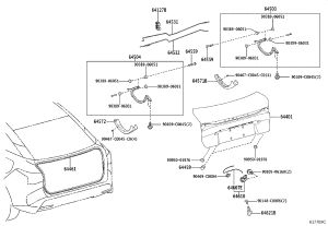 Tail cover 64401-03040 for Toyota BZ3