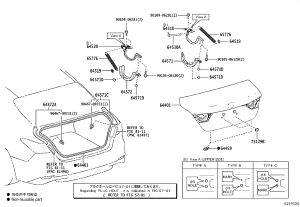 Tail cover 64401-33760 for Toyota Camry