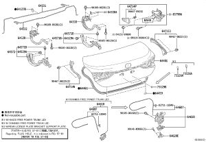 Tailgate Weatherstrip 64461-33130 for Lexus ES350
