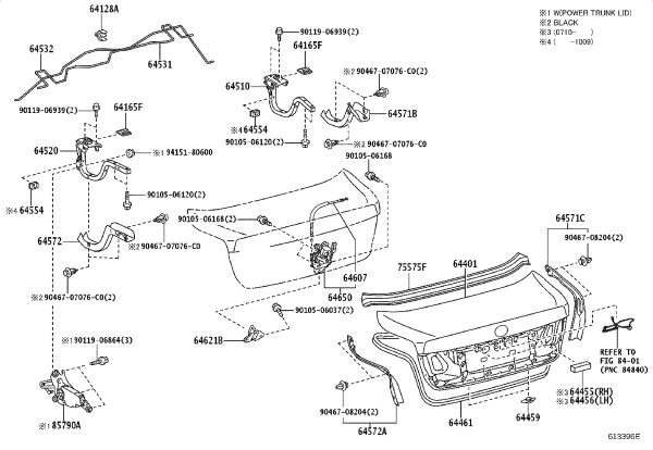 Rear Cover 64401-50270 for Lexus LS460
