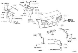 Tail Cover Latch 64620-53010 for Lexus ES240