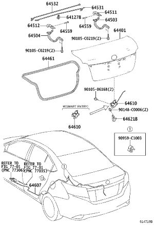 Tail cover 64401-0D150 for Toyota Vios