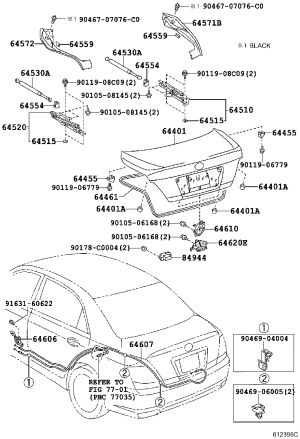 Luggage Case Door Balancer Block 64554-30031 for Toyota Crown