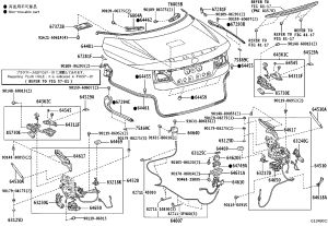 Tailgate Support Left 64540-53012 for Lexus IS250C