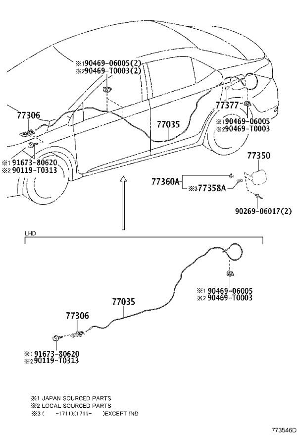 Trunk Lid Release Handle 64606-12050 for Toyota COROLLA/ALTIS