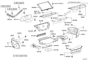 Trunk Carpet 64711-06281 for Toyota Camry