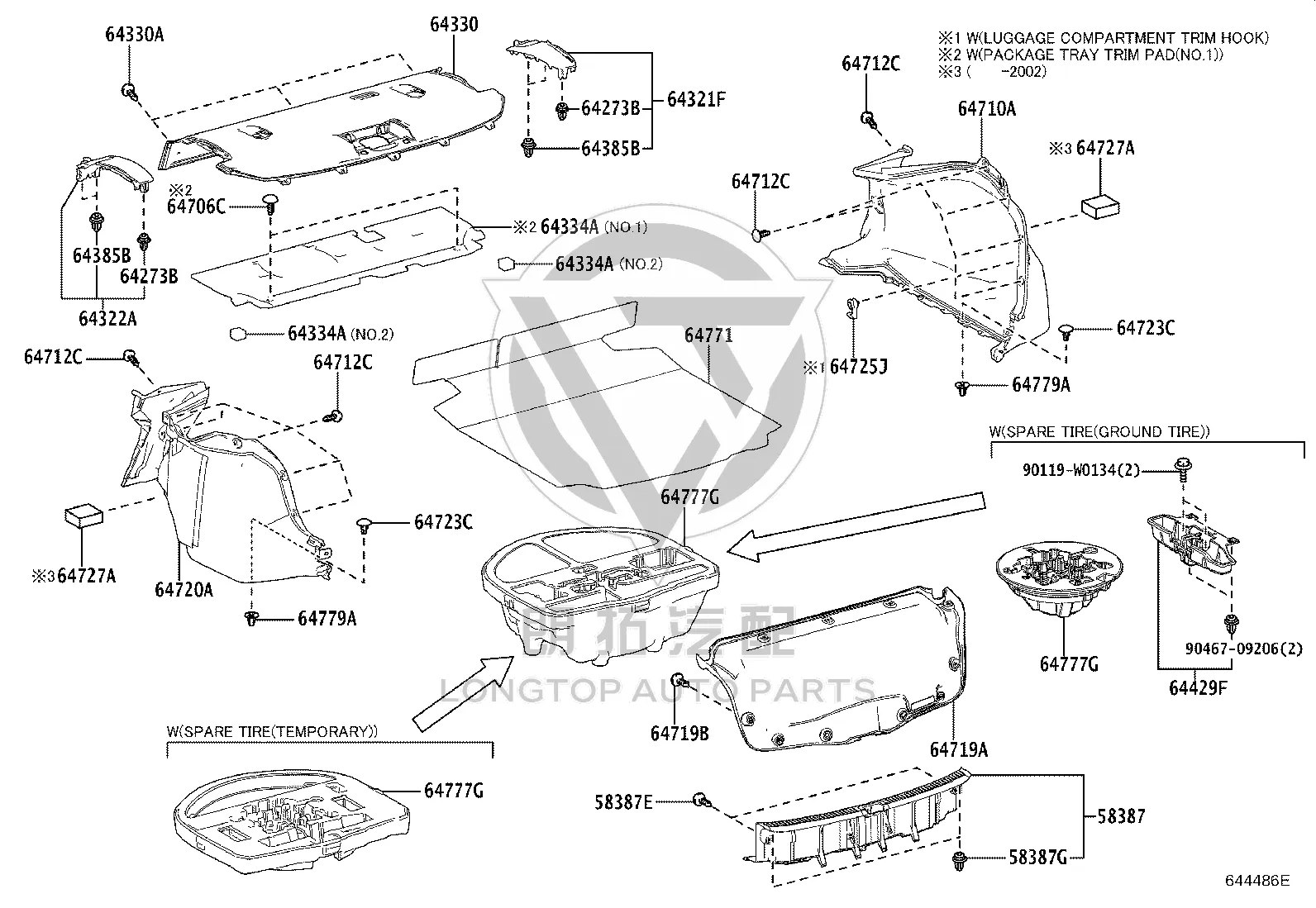 Snap Fastener 90467-W0007 for Toyota Avensis