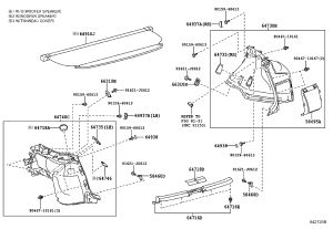Luggage Compartment Trim (Right) 64730-76010 for Lexus CT200H